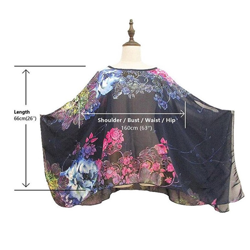Beautiful women floral beach loose blouse - Picture 6 of 6